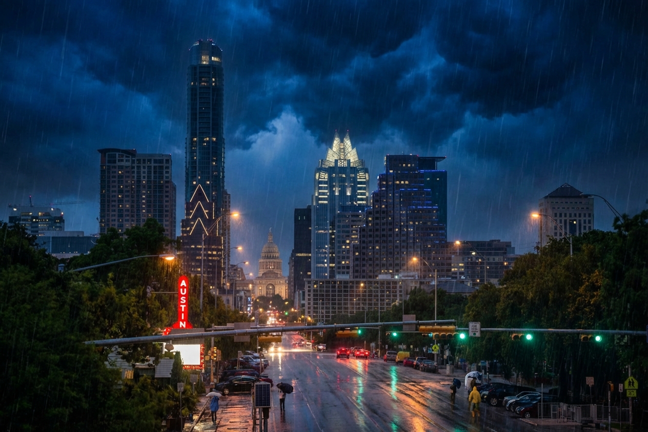 WeatherWrite Rain Night